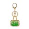 Wrapables Stylish Crystal Rhinestone Handbag Shaped Purse Charm Keychain, Green